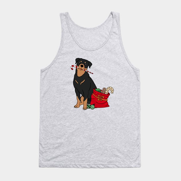 Christmas Rottweiler Tank Top by Roll 4 Cuteness 